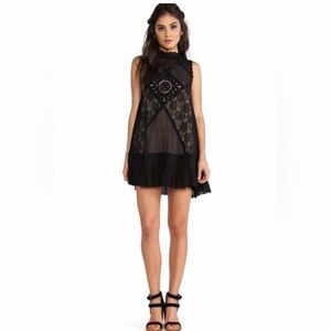 FREE PEOPLE Sleeveless Angel Lace Mini Dress- S